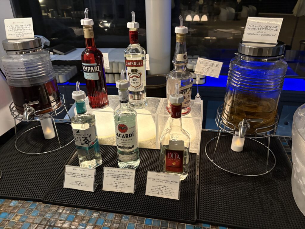 ナイトキャップで提供されたお酒のインフュージョン