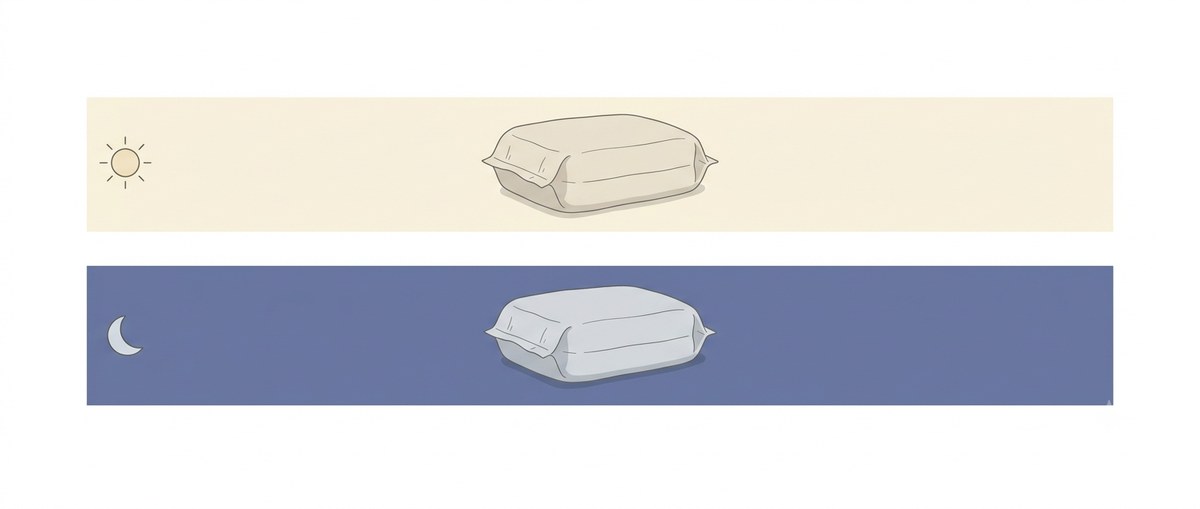 昼と夜でおむつを使い分ける2レーンの図解