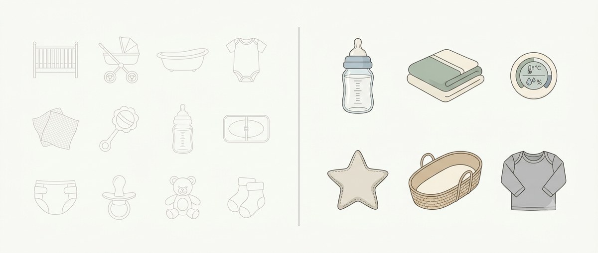使い回したものと買い足したものを対比した図
