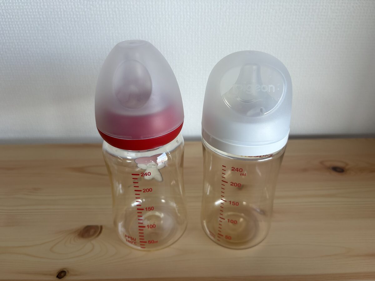 西松屋スマートエンジェルの広口プラスチック哺乳瓶240ml