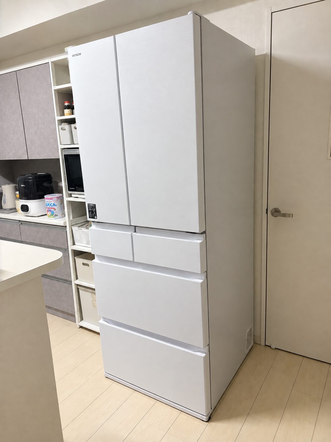 わが家の日立617Lフレンチドア冷蔵庫の全体